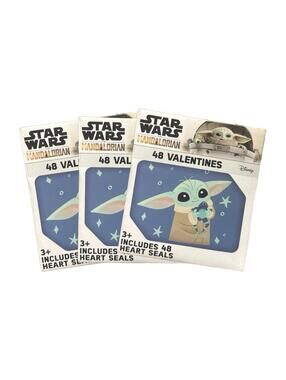 3PK Star Wars Valentines (78) Mandalorian Grogu-144Heart Seals Valentines Day
